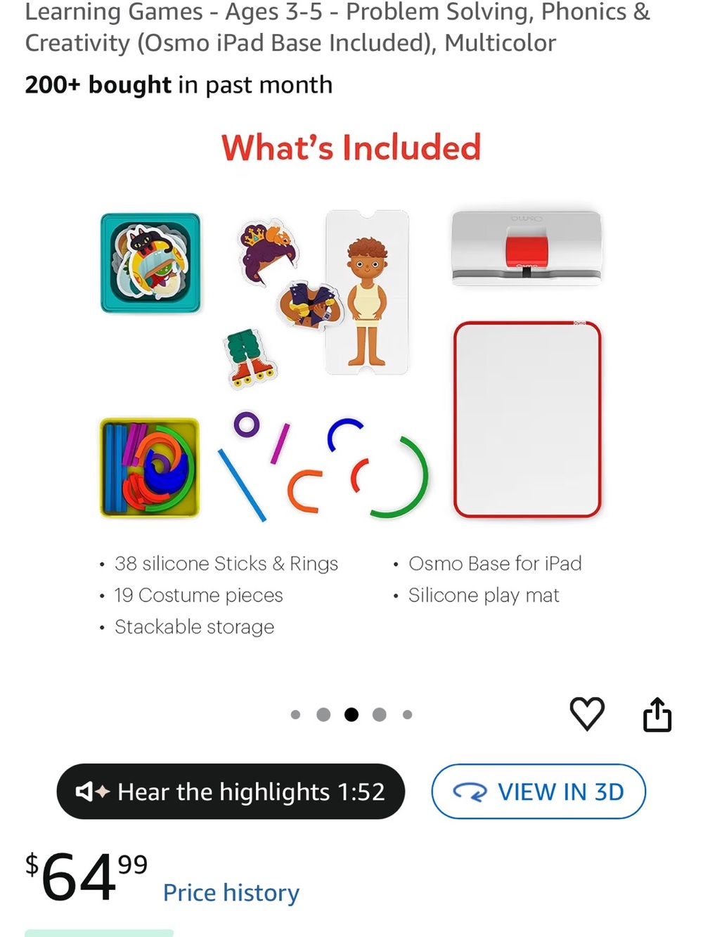 Osmo Creative Silicone Sticks & Costume Play Kit - Multicolor